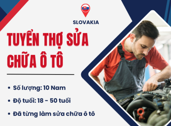 Tuyển thợ sửa chữa ô tô xuất khẩu lao động sang Slovakia